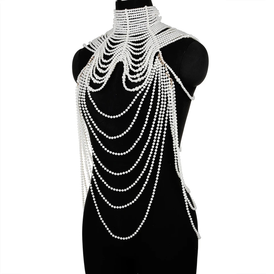 Collar/top perlas