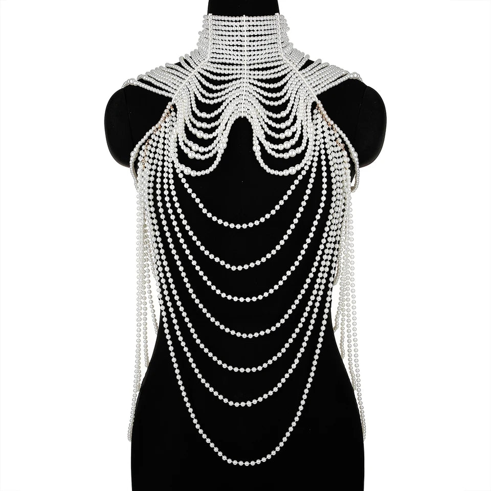 Collar/top perlas