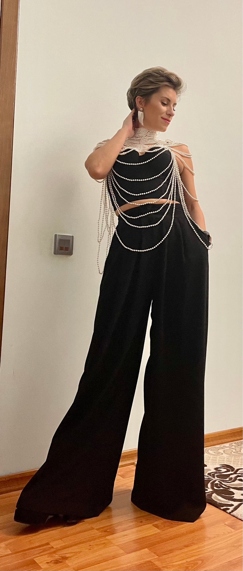 Collar/top perlas