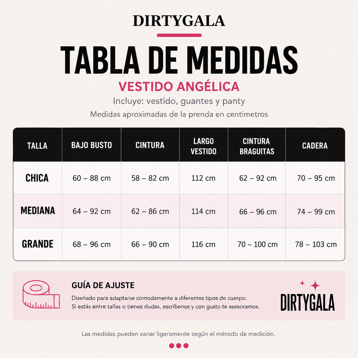 Vestido Angélica — malla transparente que se transparenta a propósito, con guantes y panty.