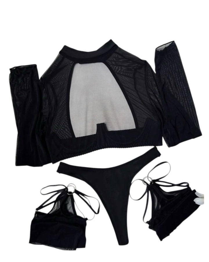 Set Veneno — top, panty y medias: tu look completo en una sola compra.