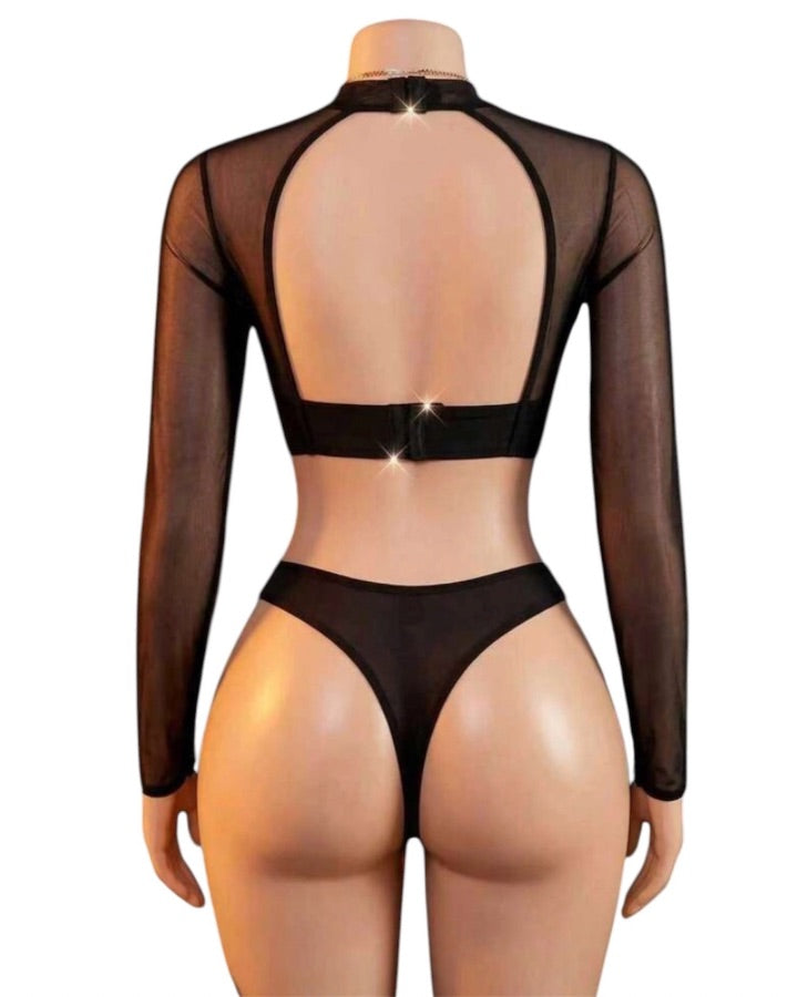 Set Veneno — top, panty y medias: tu look completo en una sola compra.